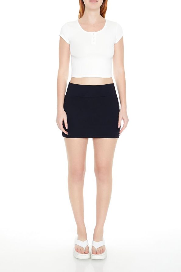 Ponte Fitted Mini Skirt