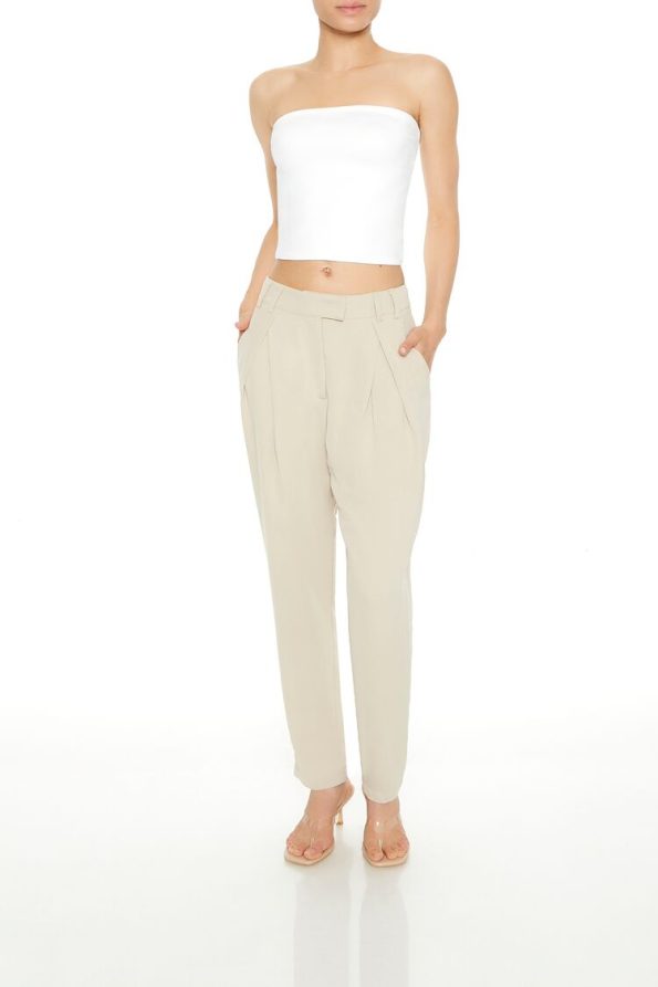 Crepe High-Rise Trousers