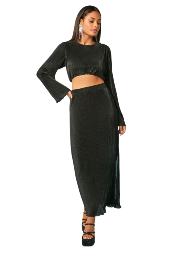 Ribbed Top & Maxi Skirt Set