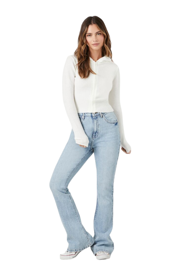 Curvy Stretch-Denim Flare Jeans