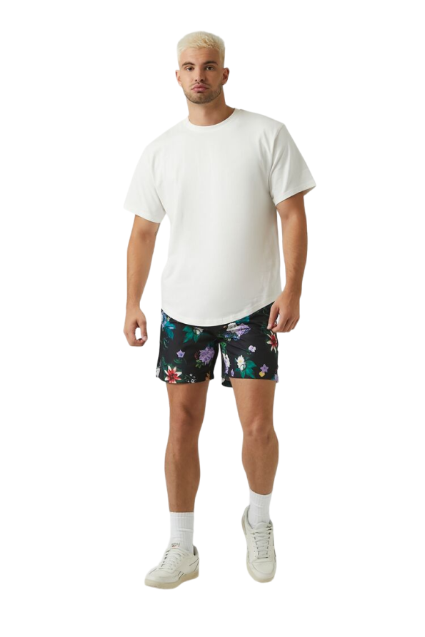 Floral Print Swim Trunks