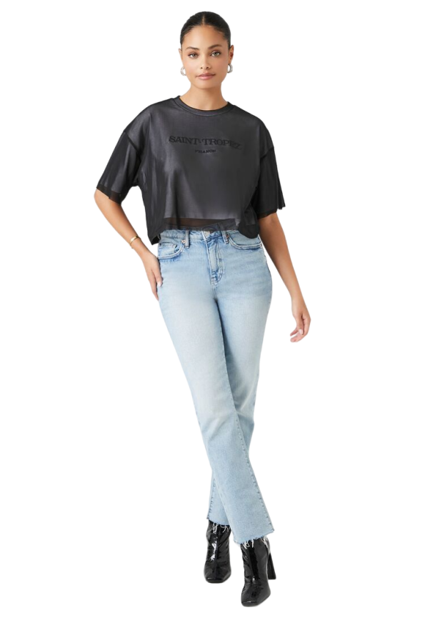 Cropped Mesh Saint-Tropez Tee