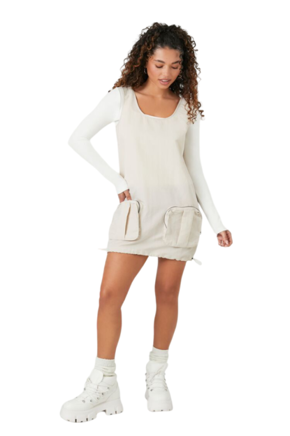 Cargo Pocket Mini Dress