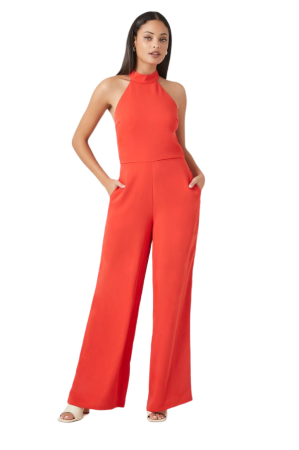 Halter Wide-Leg Jumpsuit