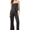 Satin Asymmetrical Strapless Top