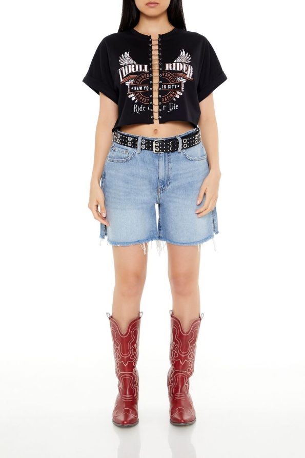 Thrill Rider Chain Cutout Tee