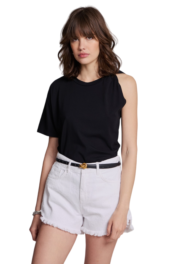 T-shirt with one shoulder