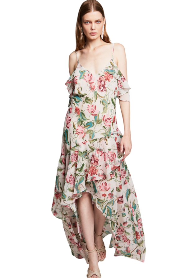 Floral dress with ruffles