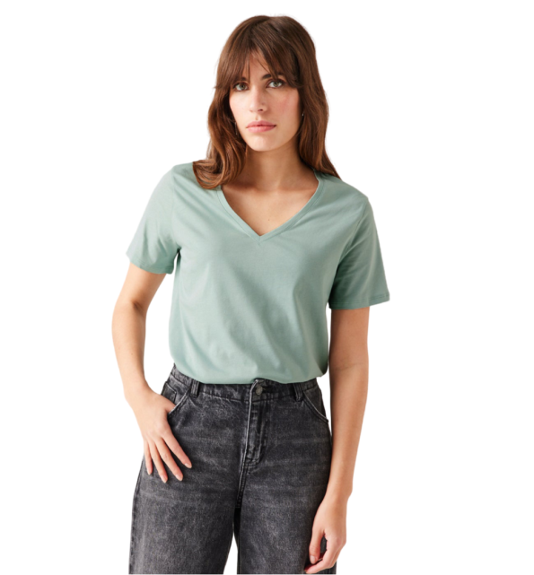 Plain v-neckline top