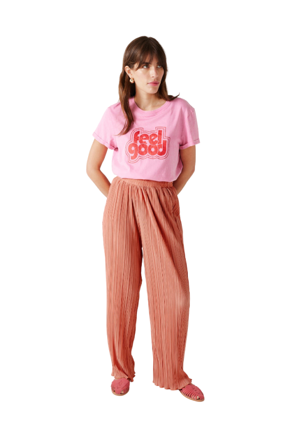 Wideleg plissé trousers