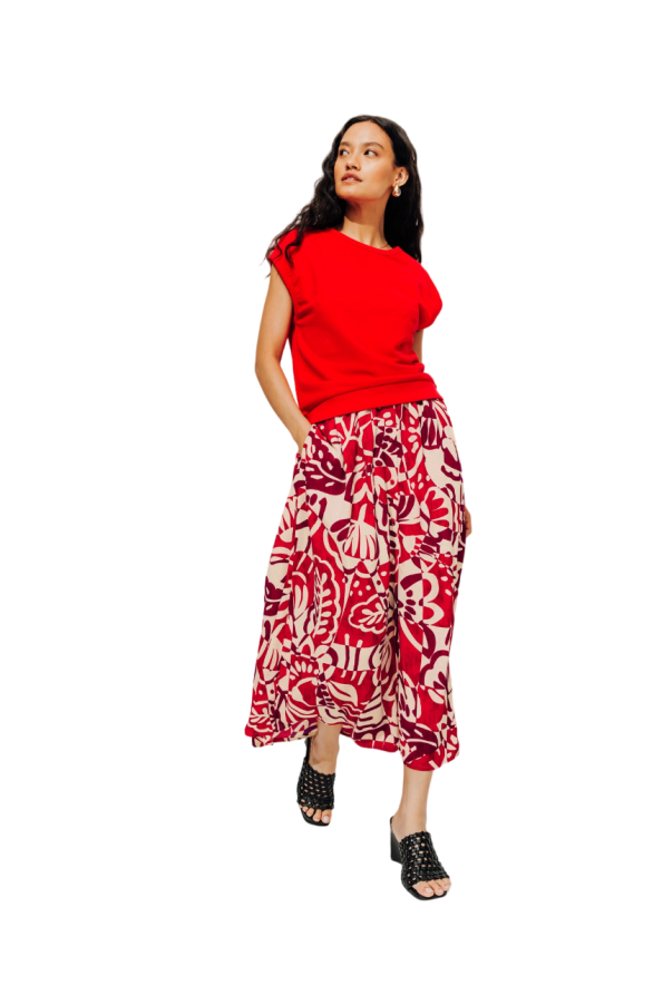 Long patterned skirt