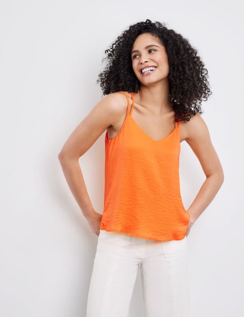 Flowing top with a floral pattern