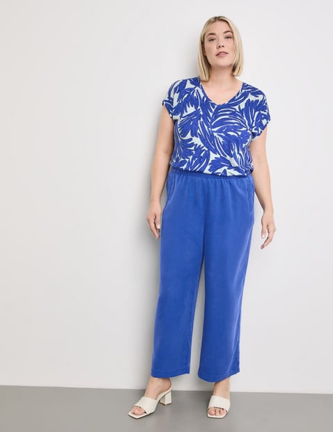 Wide summer trousers made of lyocell