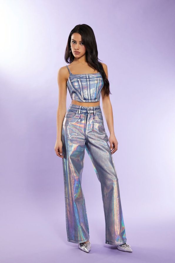 Iridescent Cropped Cami