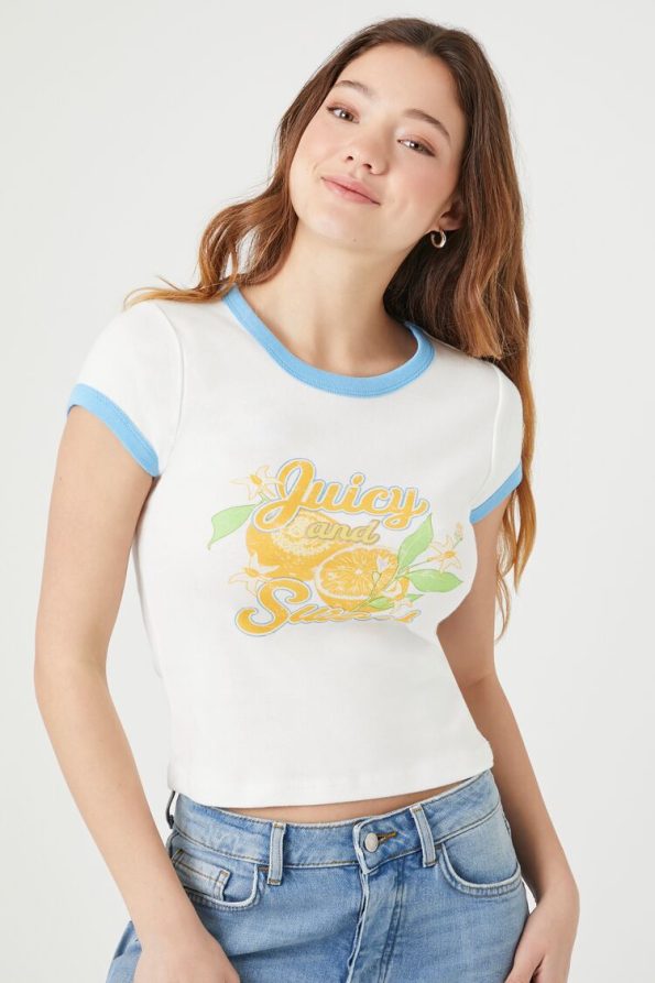 Juicy Orange Ringer Baby Tee