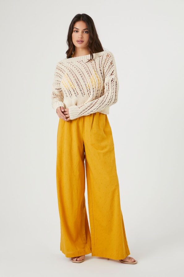 Striped Wide-Leg Pants