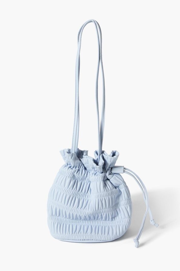 Shirred Shoulder Bucket Bag