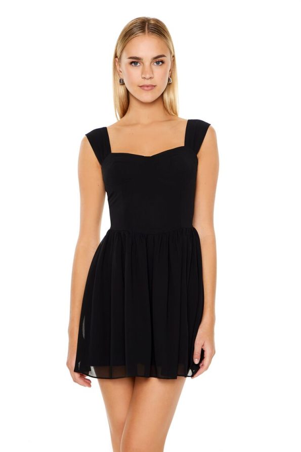 Chiffon Bustier Mini Dress