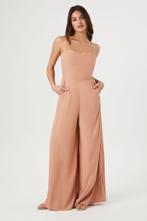 Cutout Wide-Leg Cami Jumpsuit