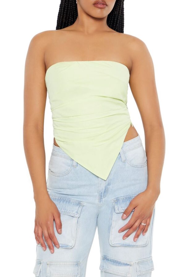 Poplin Cropped Tube Top