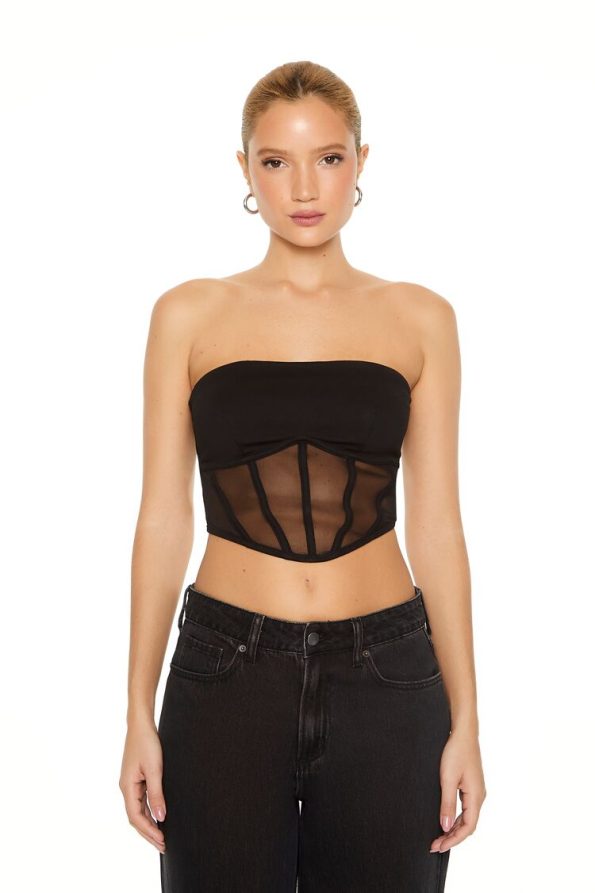 Cropped Corset Tube Top