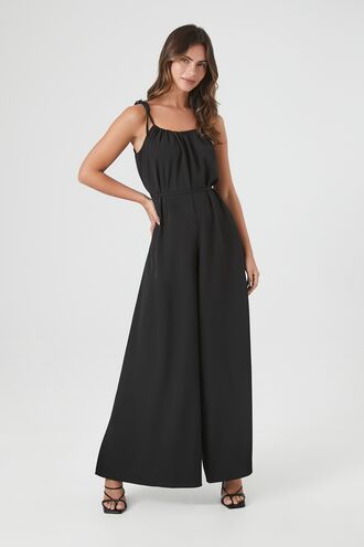 Tie-Strap Wide-Leg Jumpsuit