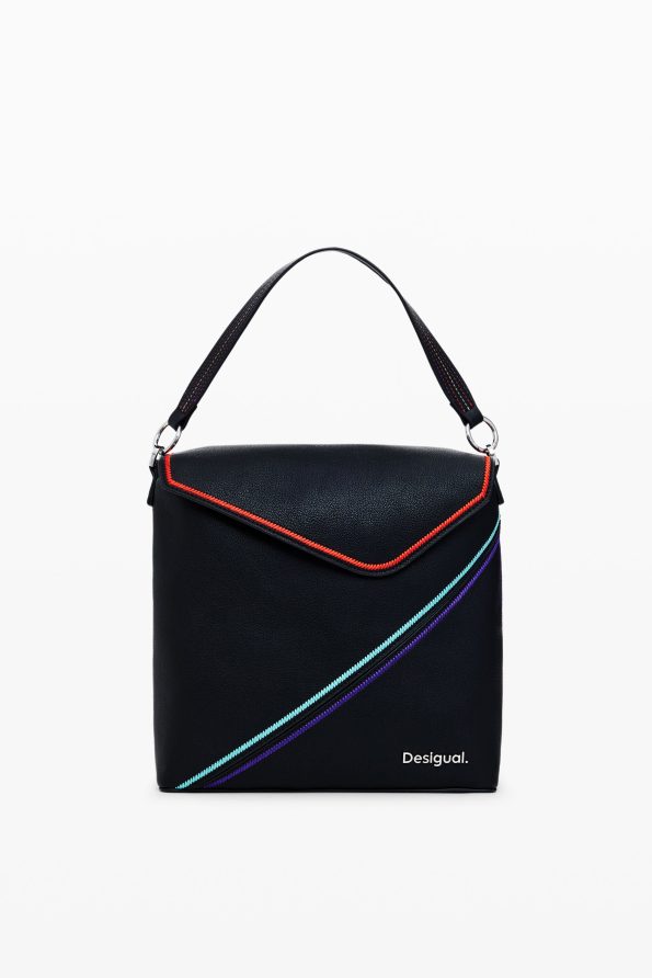 Mini striped backpack