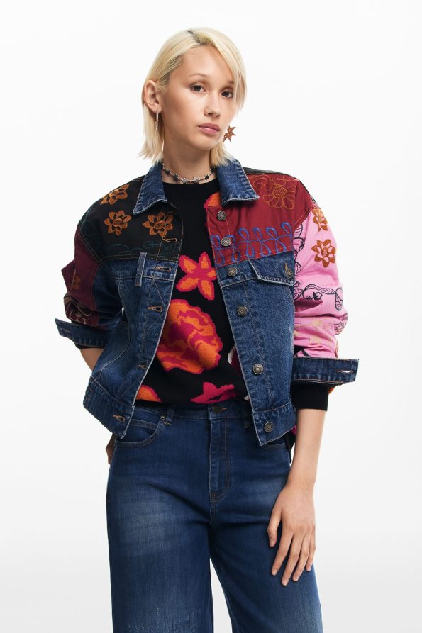 Patchwork denim jacket