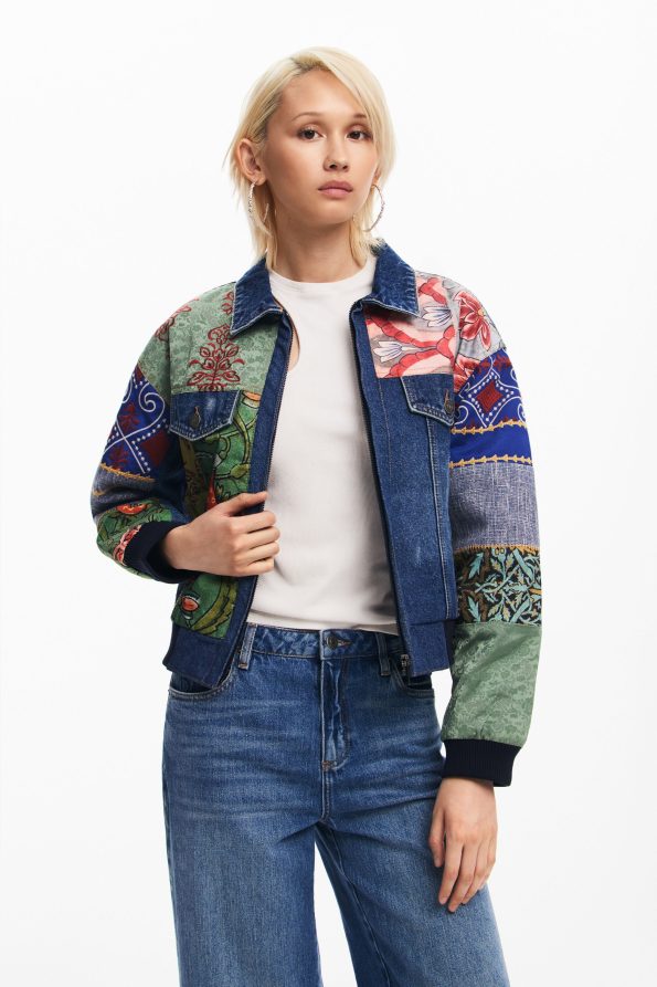 Patchwork denim jacket