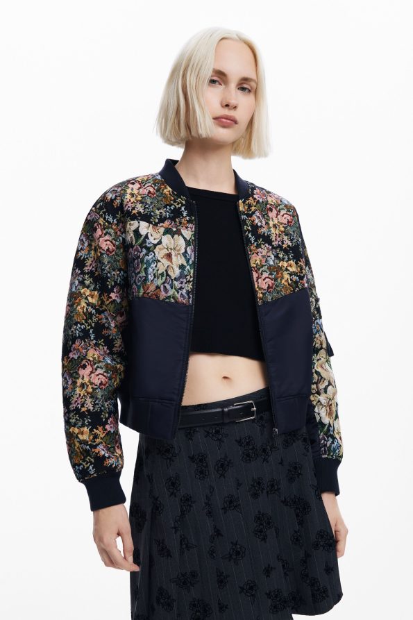 Printed bomber jacket