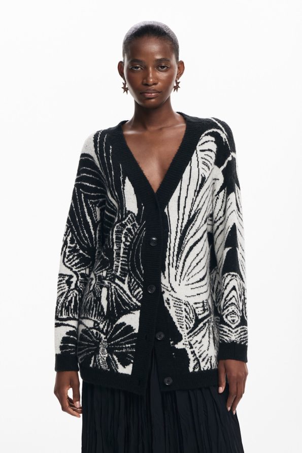 Printed cardigan