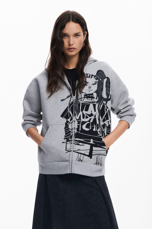 Printed zipper sweatshirt M. Christian Lacroix