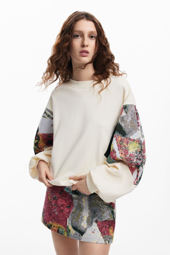 Sweatshirt with printed sleeves M. Christian Lacroix