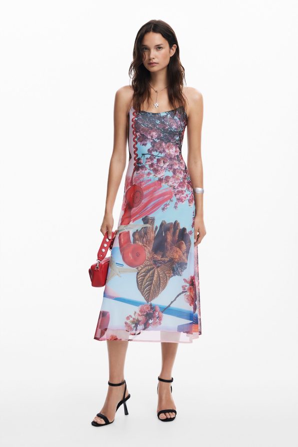 Printed midi dress M. Christian Lacroix