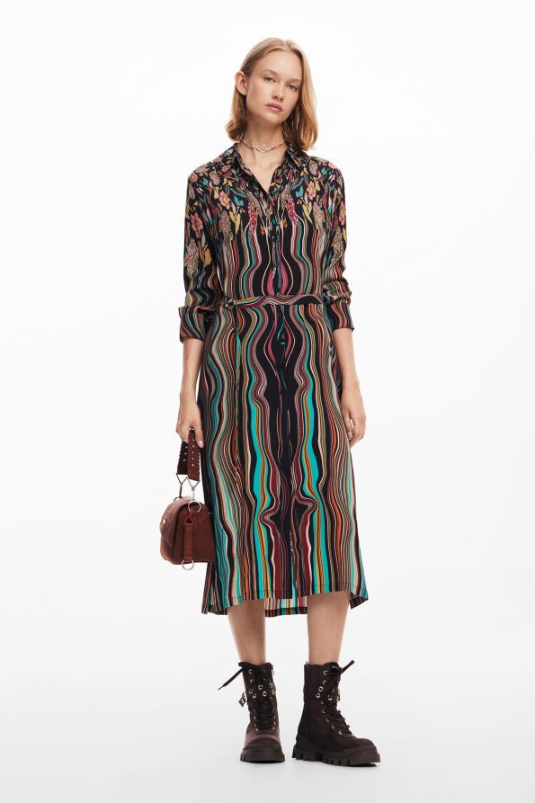 Midi shirt dress