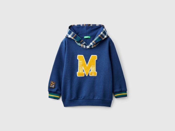 Long Sleeve Embroidery Tartan Sweatshirt For Kids