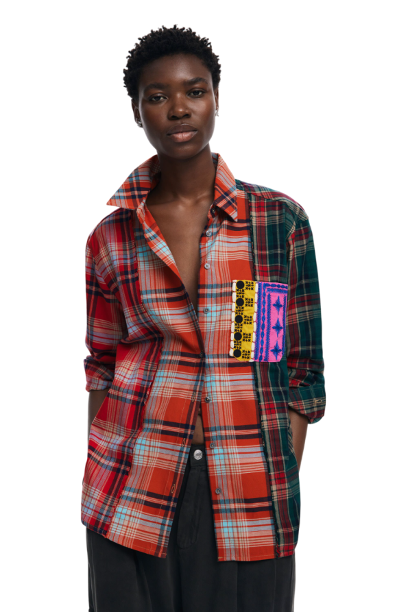 Patchwork Checkered Shirt