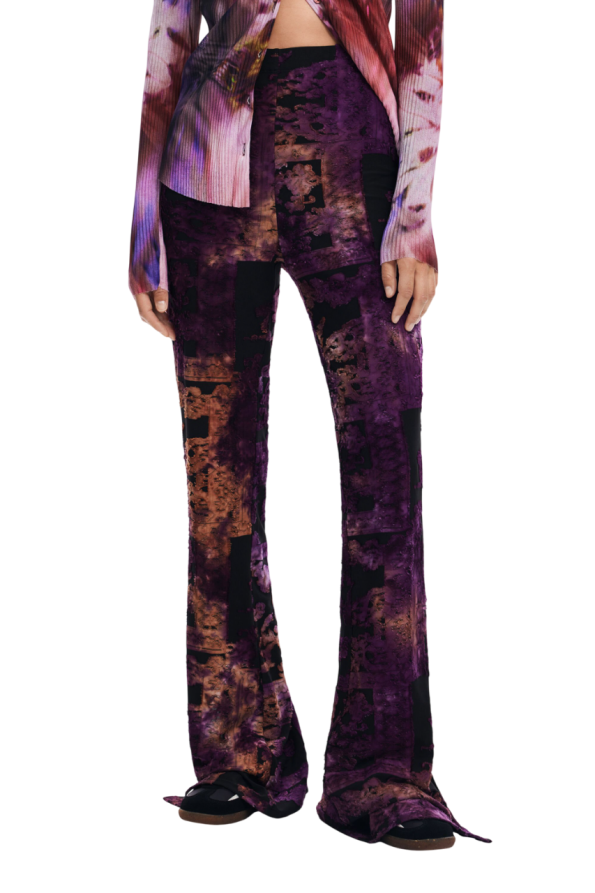 Flared Devoré Pants