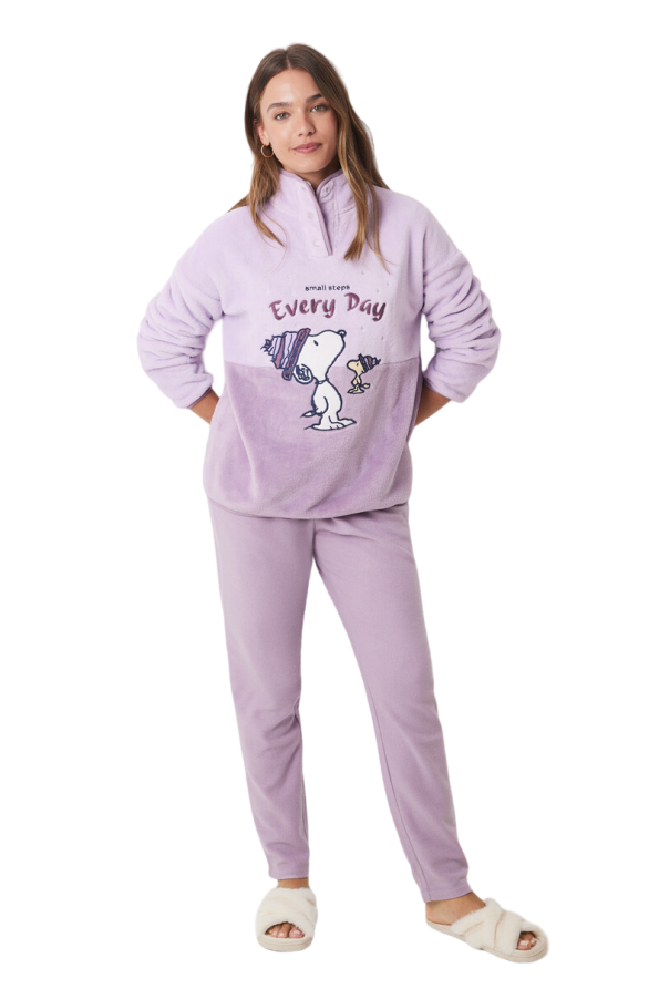 Snoopy Long Fleece Pajamas