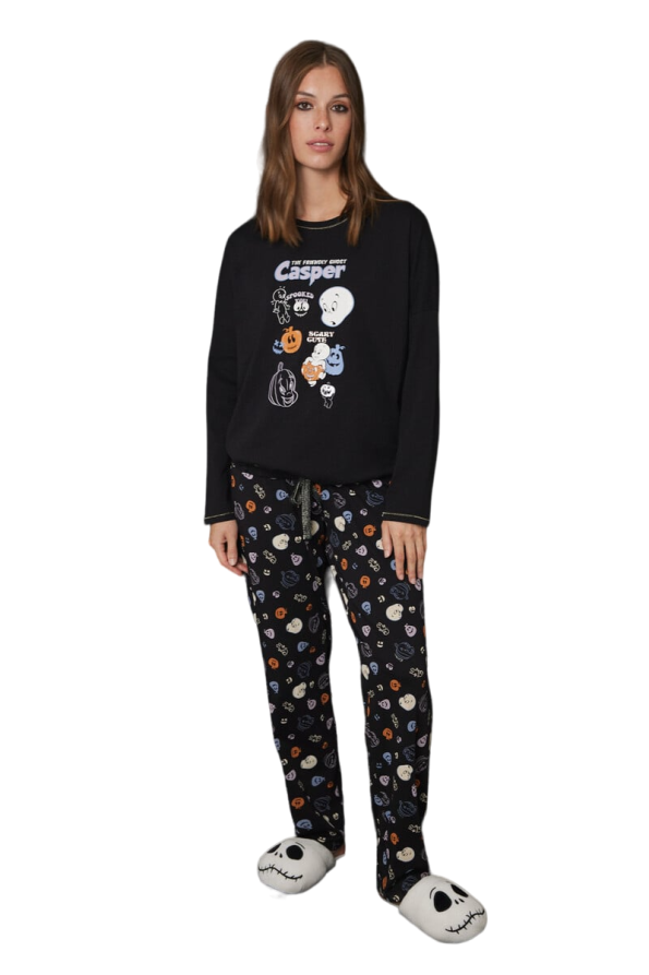 Casper Print Long Pajamas