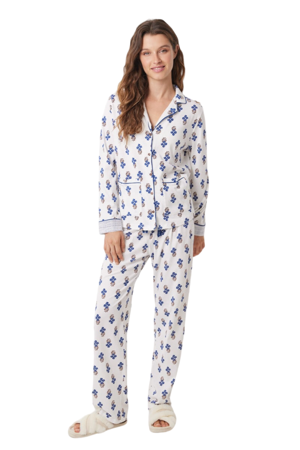 Floral Print Long Sleeve Pajamas