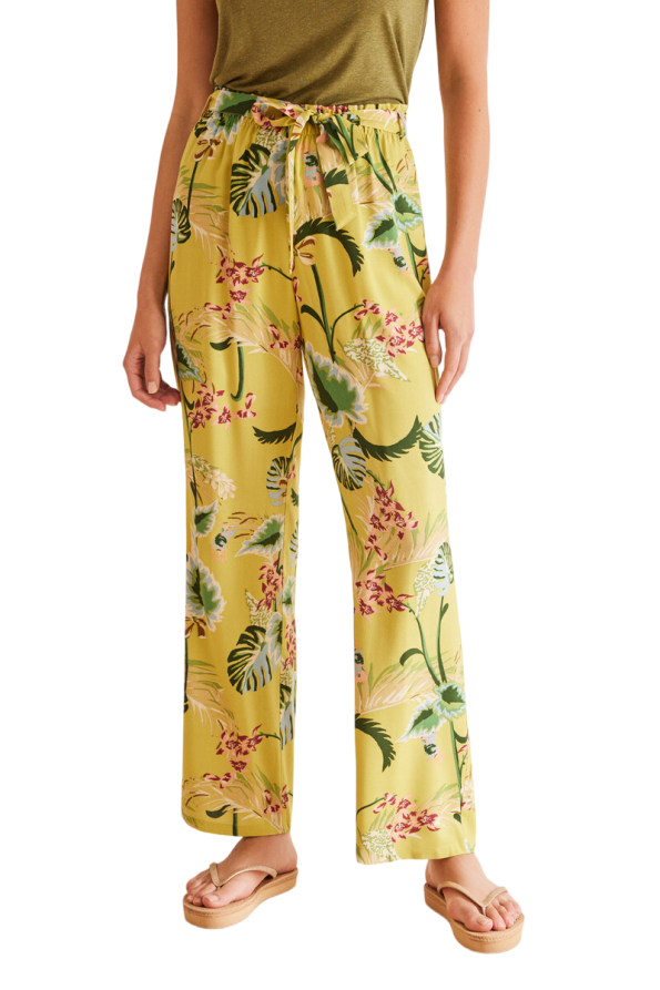 Long Floral Flowing Pants