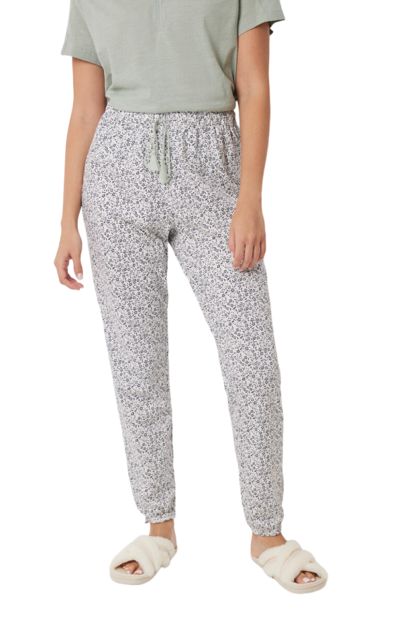 Flower Print Skinny Pajamas Pants