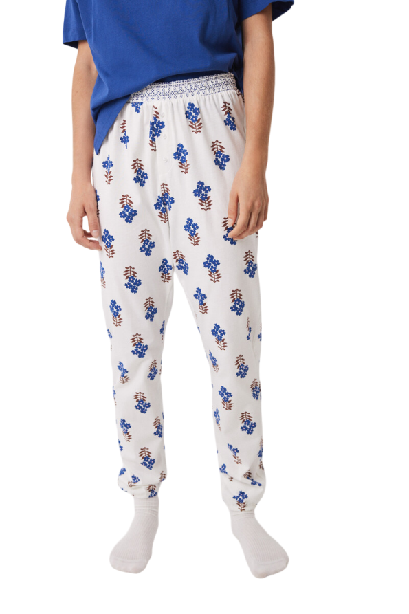 Flower Print Skinny Long Pajamas Pants