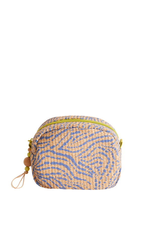 Small Ethnic Raffia Toiletry Bag