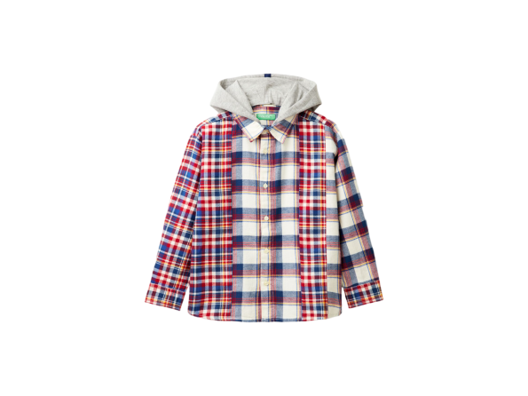 Tartan Shirt With Hood