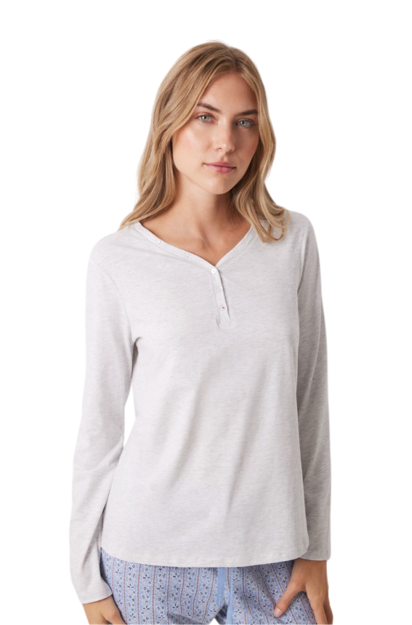 Plain Long Sleeve Pajamas T-shirt