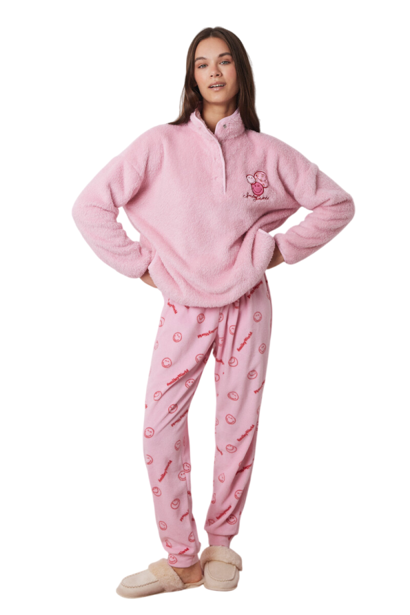 Smileyworld Long Polar Pajamas Set