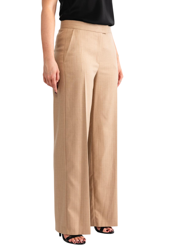 Pinstripe Wide Long Leg Trousers