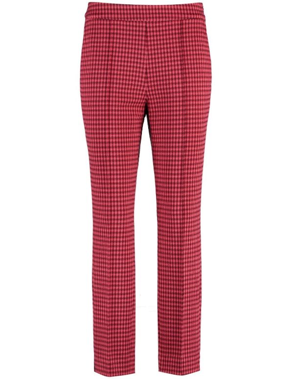 Checkered Straight Trousers